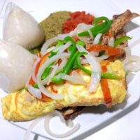 Banku with Fried Fish & Fried Egg