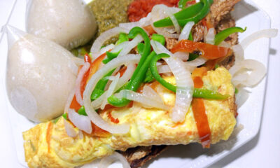 Banku with Fried Fish & Fried Egg