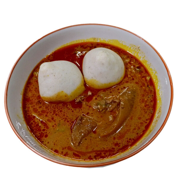 Banku with Groundnut Soup & Assorted Meat