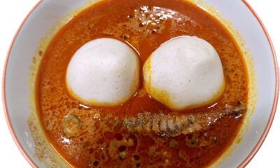 Banku with Groundnut Soup & Tuna