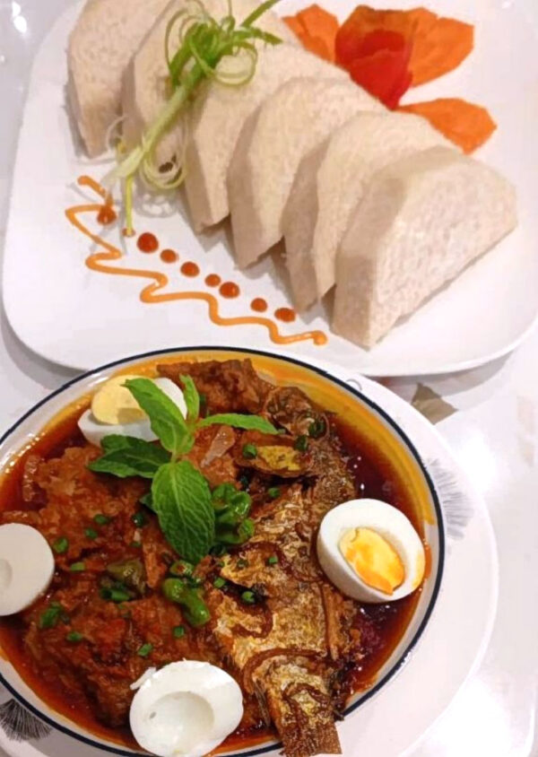 Boiled Yam with Fish Gravy
