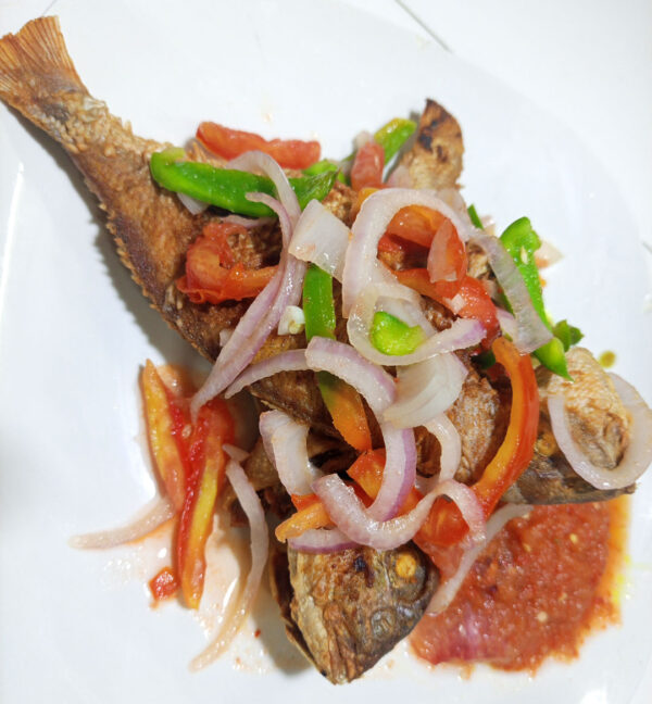 Fried Red Fish with Pepper
