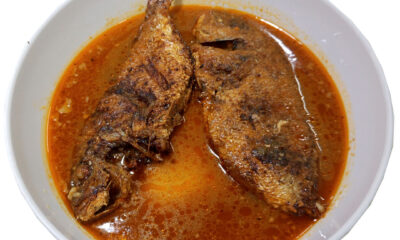 Fufu with Light Soup & Fried Fish