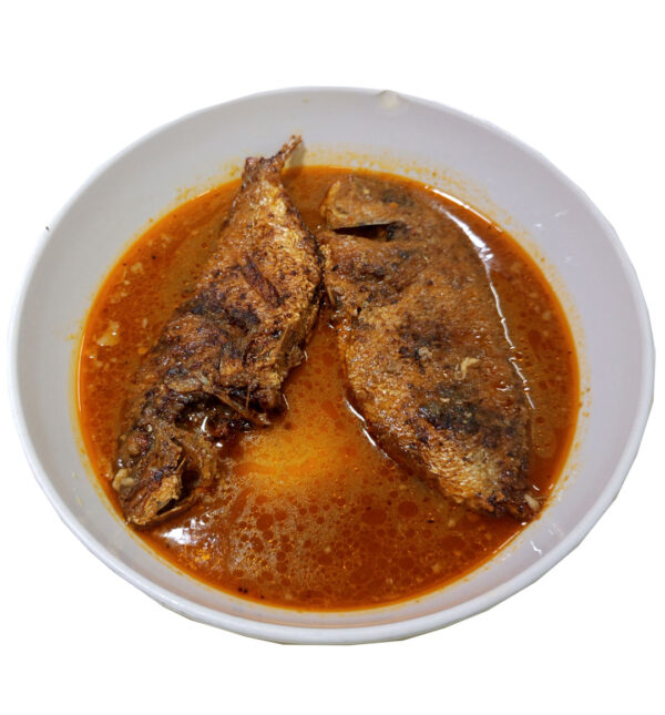 Fufu with Light Soup & Fried Fish