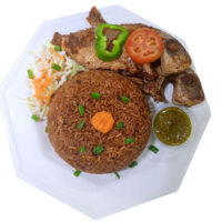 Jollof Rice with Fried Fish