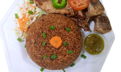 Jollof Rice with Fried Fish