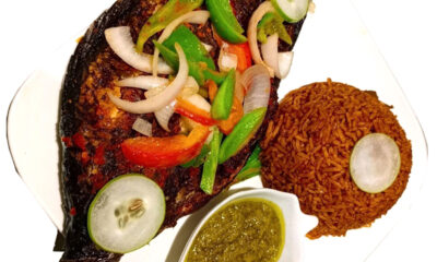 Jollof Rice with Grilled Tilapia