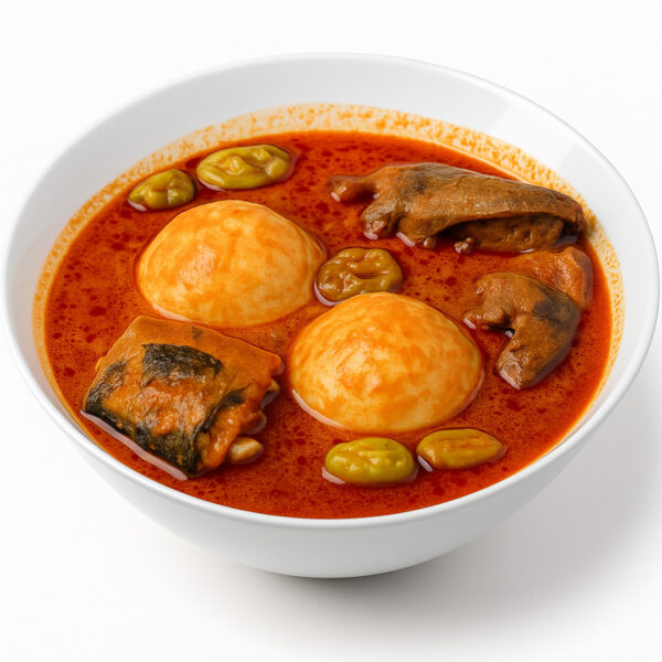 Omo Tuo (Rice Balls) with Soup