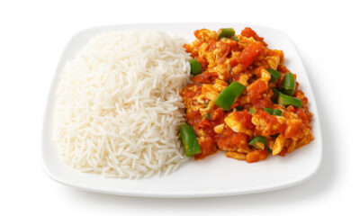 Plain Rice with Gravy Stew