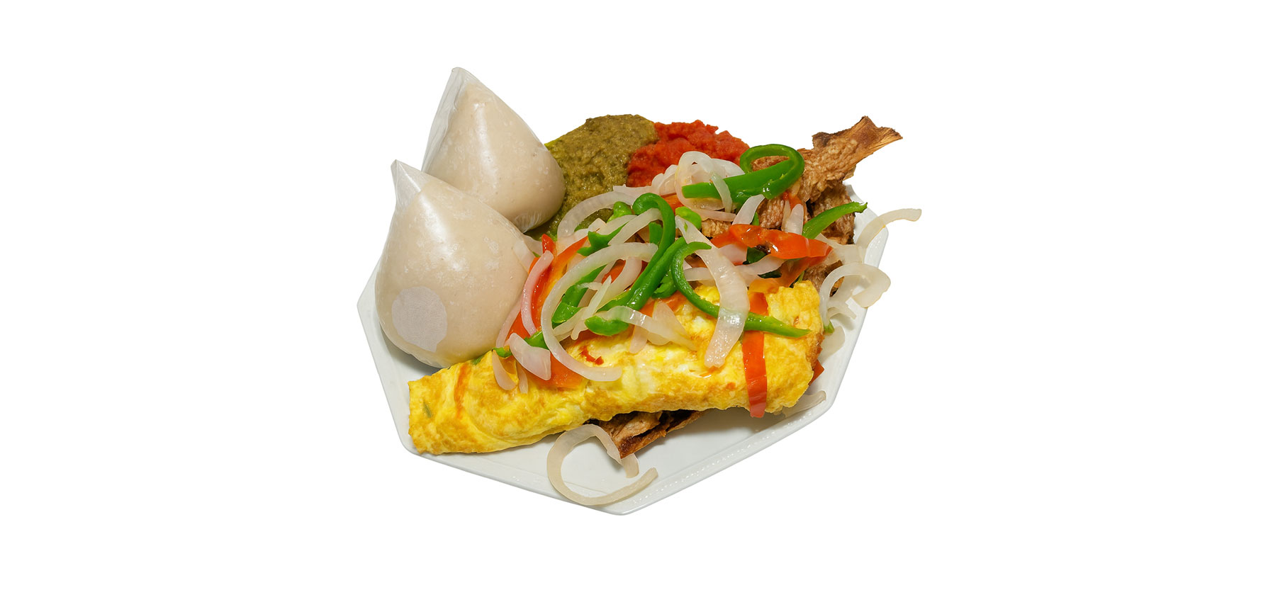 Banku with Fried Fish & Fried Egg